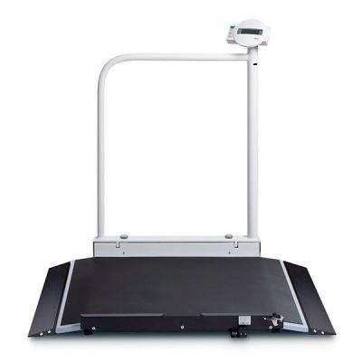 Seca 676 wheelchair scale with handrail - NewScalesonline.com
